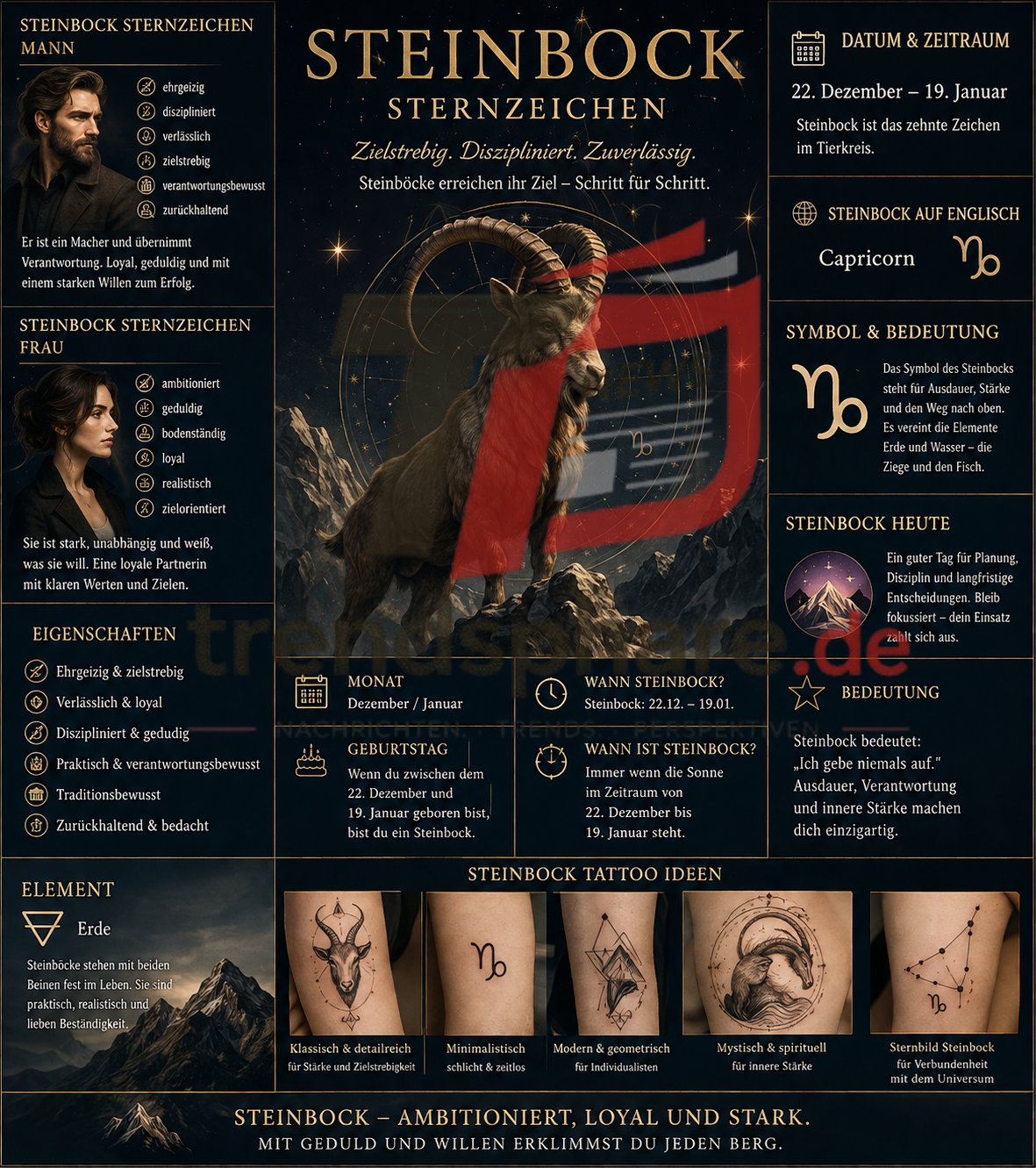 Steinbock Sternzeichen Frau: Eigenschaften & Bedeutung